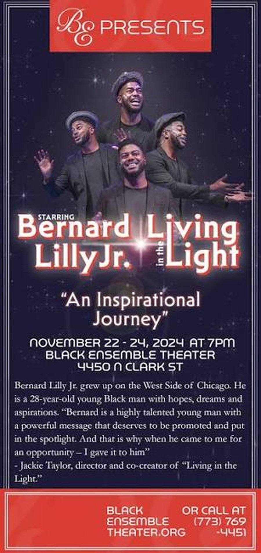 A scene from Living in the Light at Black Ensemble Theater
